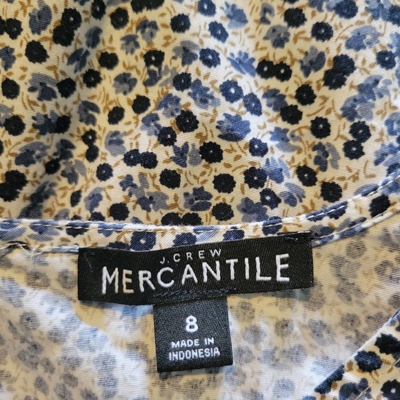 J. Crew Mercantile women's floral ruffled sleeve top size 8 - Picture 10 of 10
